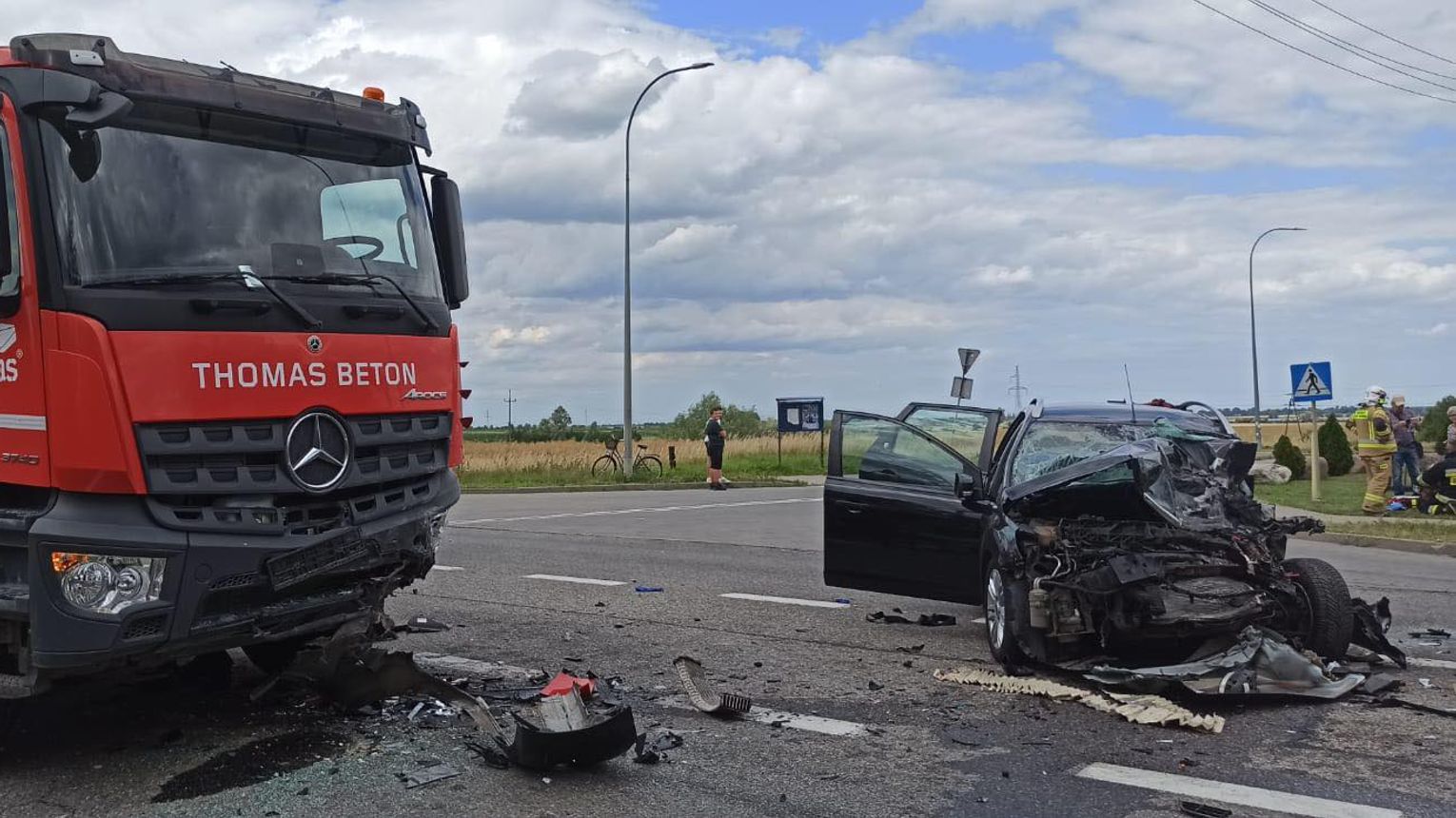 Zajączkowo Wypadek z udziałem osobówki i ciężarówki Dwie osoby ranne