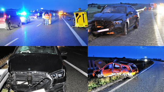 Autostrada A1: Tczewscy policjanci pracowali na miejscu wypadku w pobliżu miejscowości Olsze