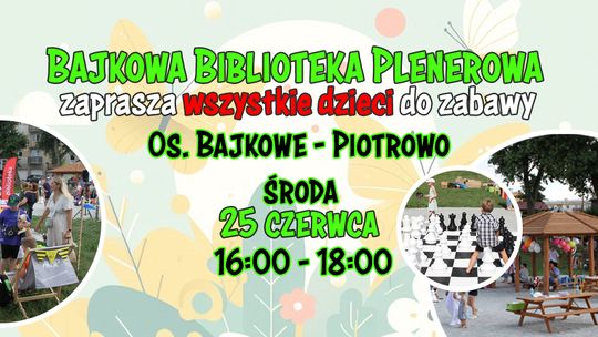 Bajkowa Biblioteka Plenerowa wystartuje 25 czerwca