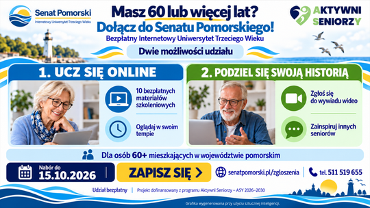 Bezpłatne szkolenia, wywiady i wsparcie telefoniczne. W Tczewie rusza Internetowy Uniwersytet Trzeciego Wieku