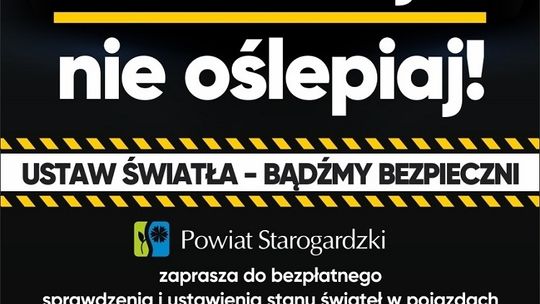 Bezpłatne ustawienie świateł samochodowych w powiecie starogardzkim