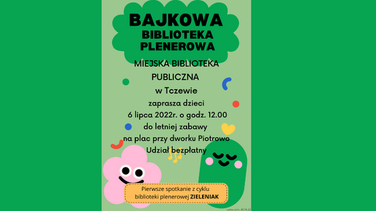 "Biblioteka plenerowa" zaprasza na wakacyjne spotkania