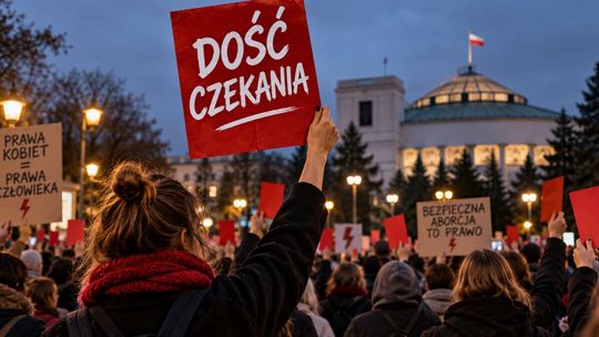 Czarzasty odblokowuje komisję aborcyjną. Protestujący nie odpuszczają
