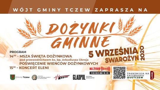 Gmina Tczew: Dożynki 2020 - koncert Eleni i msza święta online