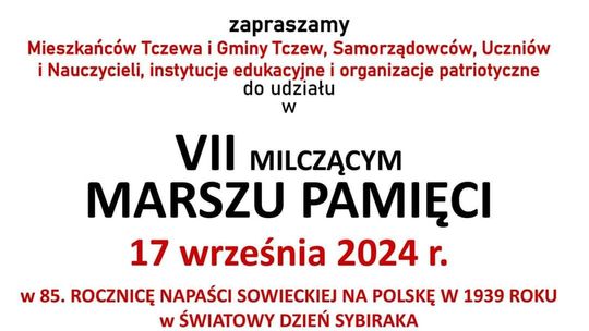 Gmina Tczew zaprasza na VII Milczący Marsz Pamięci