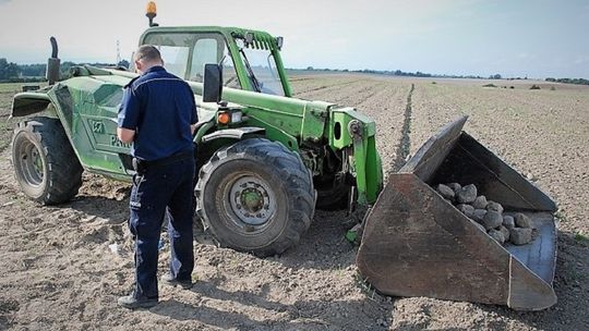 Gniew. Wypadek przy pracach polowych