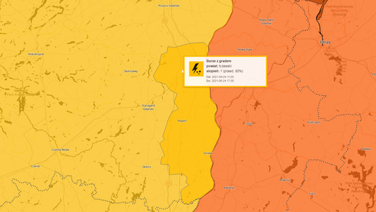 Gwałtowne burze z gradem [OSTRZEŻENIE METEOROLOGICZNE]