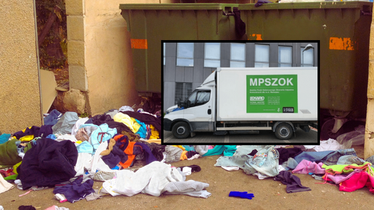 Jest problem z ubraniami-śmieciami. Trzeba z nimi jeździć po mieście