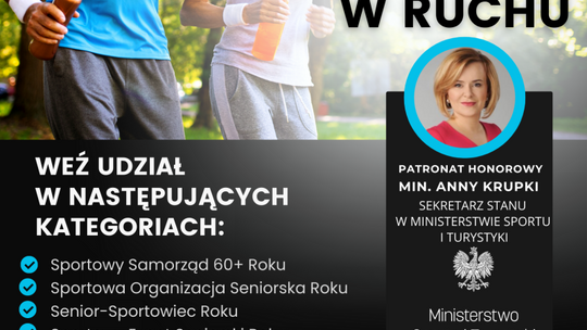 Jesteś aktywnym sportowo seniorem lub seniorką? Weź udział konkursie "Senior w ruchu"