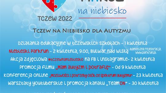 Kwiecień atrakcji w ramach akcji "Tczew na Niebiesko dla Autyzmu". Jakie wydarzenia są planowane? [POSŁUCHAJ]