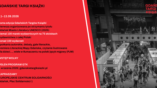 Literackie święto tuż obok.  Gdańskie Targi Książki już wkrótce