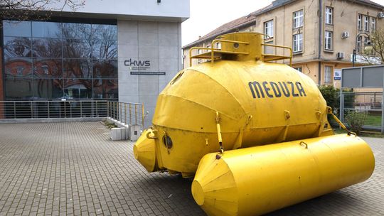 Niezwykły zabytek w Tczewie, Meduza II stanęła przed CKWS