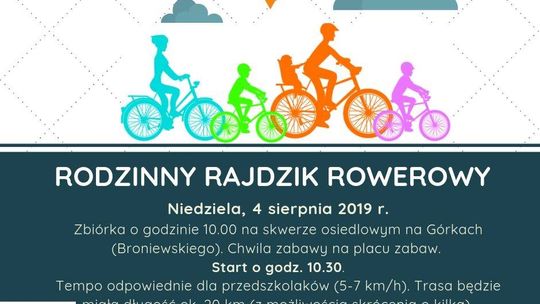 Niedziela na rowerze. Rodzinny Rajdzik Rowerowy również w sierpniu