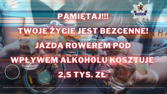 Nietrzeźwa rowerzystka zatrzymana przez starogardzką drogówkę. Otrzymała wysoki mandat