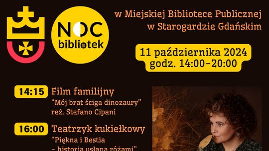 Noc Bibliotek w Starogardzie Gdańskim już w ten piątek!