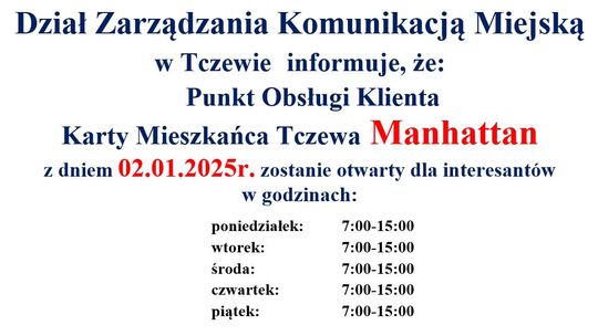 Nowy Punkt Obsługi Klienta Karty Mieszkańca Tczewa otwarty