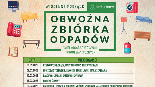 Obwoźna zbiórka odpadów w Gminie Tczew. Sprawdź harmonogram