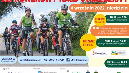 Od Tczewa do Tczewa. 4 września drogami naszego powiatu przejedzie 22. Rowerowy Rajd Gwiaździsty