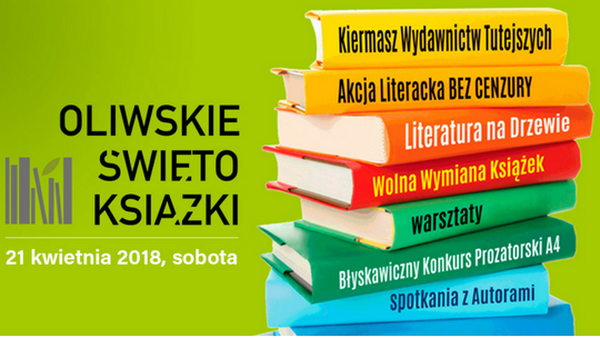 Oliwskie Święto Książki - warsztaty, bookcrossing i konkurs literacki  