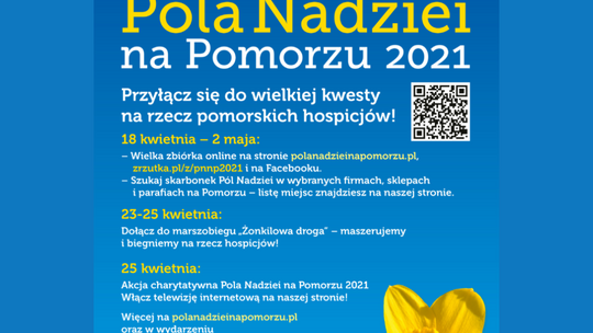 Pola Nadziei 2021 na Pomorzu: Ruszyła wirtualna zbiórka na rzecz pomorskich hospicjów