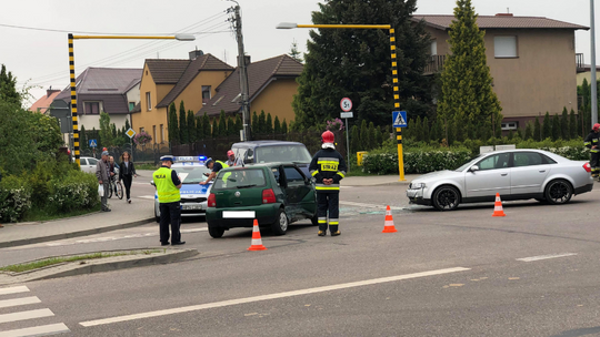 Poranne zderzenie trzech aut w Tczewie