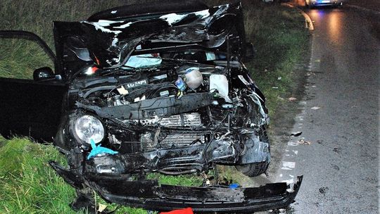 Poważny wypadek w Szpęgawie. Sprawca na "podwójnym gazie"