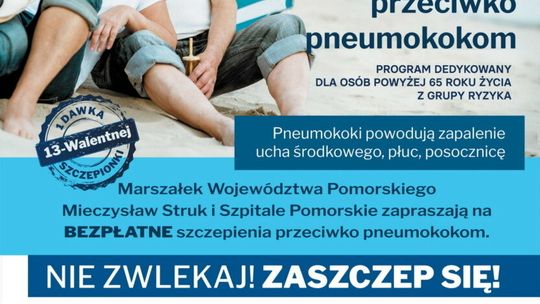 Powiat tczewski: Bezpłatne szczepienia przeciw pneumokokom dla osób powyżej 65 roku życia