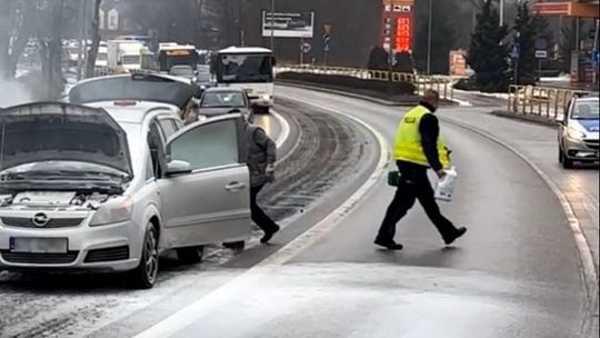 Pożar auta na starogardzkiej "Berlince"