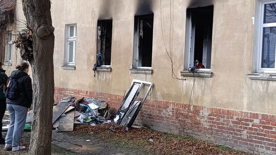 Pożar budynku wielorodzinnego przy ul. Nad Wisłą w Tczewie