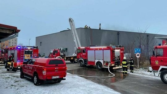 Pożar marketu w Starogardzie Gdańskim