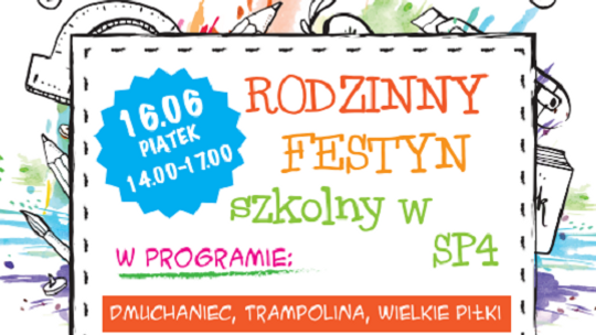 Rodzinny festyn w tczewskiej Szkole Podstawowej nr 4 już 16 czerwca