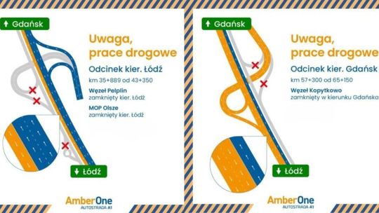 Ruszają kolejne remonty na Autostradzie A1. Sprawdź lokalizacje