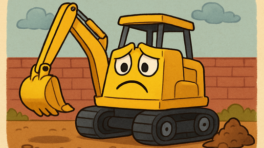 Ruszył koparką na ratunek pijanej koleżance. Zapomniał, że też pił