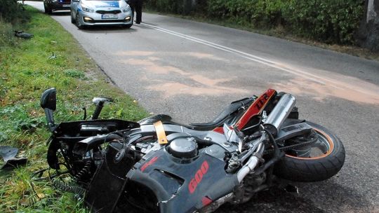 Starogard Gdański. Zderzenie motocykla z ciężarówką