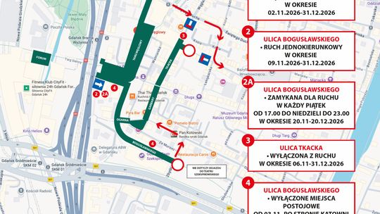 Święta daleko, ale przygotowania ruszyły. Uwaga na zmiany w ruchu w centrum Gdańska!