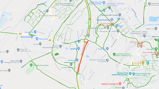 Tczew: Będzie ścieżka rowerowa wzdłuż odcinka Alei Solidarności (DK91)
