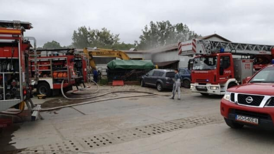 Tczew: Pożar w warsztacie na ulicy Przemysłowej