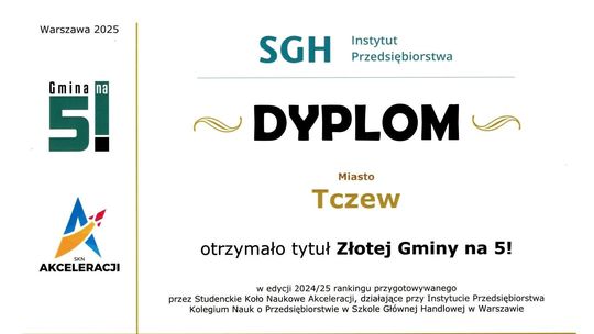 Tczew wśród liderów komunikacji i otwartości na biznes