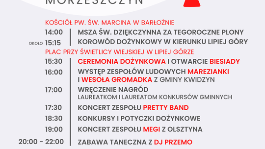 W pierwszy weekend września Dożynki Gminy Morzeszczyn [PROGRAM]