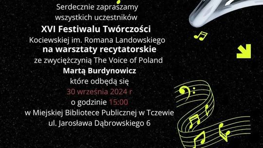 Warsztaty recytatorskie dla uczestników festiwalu Romana Landowskiego