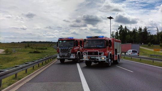 Wypadek na autostradzie A1 na wysokości Borkowa