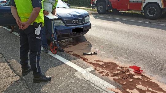 Wypadek na DK 22 w Swarożynie