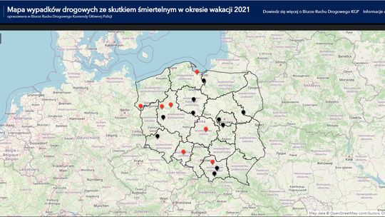 Wystartowała interaktywna mapa wypadków drogowych