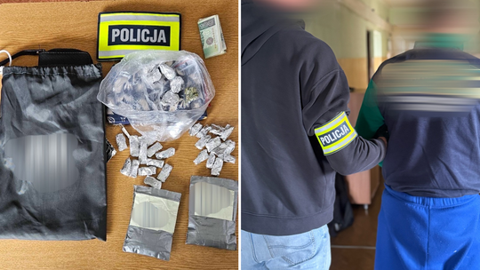 37-latek zatrzymany z saszetką pełną narkotyków