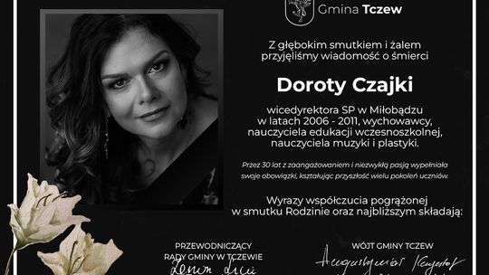 Zmarła Dorota Czajka, wieloletnia nauczycielka Szkoły Podstawowej w Miłobądzu