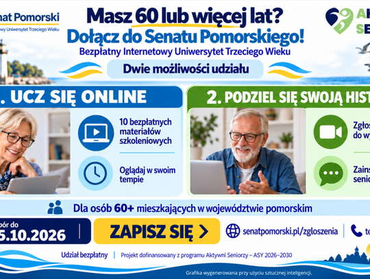 Bezpłatne szkolenia, wywiady i wsparcie telefoniczne. W Tczewie rusza Internetowy Uniwersytet Trzeciego Wieku