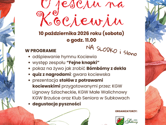 Czy znasz kociewskie tradycje kulinarne? Subkowy zapraszają na sympozjum "O jeściu na Kociewiu"