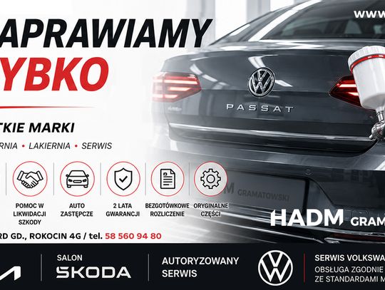 Naprawa blacharsko-lakiernicza bez długiego czekania? W HADM Gramatowski to możliwe.