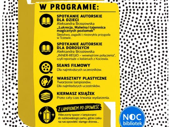 Noc Bibliotek w Subkowach. Sprawdź, co czeka na czytelników
