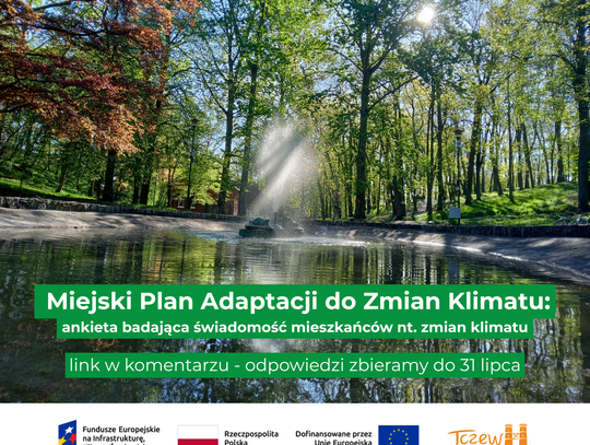 Pomóż przygotować Tczew na zmiany klimatu. Urząd Miejski zachęca do wypełnienia ankiety